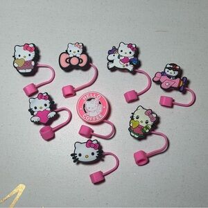 NEW BOUTIQUE SANRIO HELLO KITTY 8 Cute Design Straw Topper Stanley Tumblers